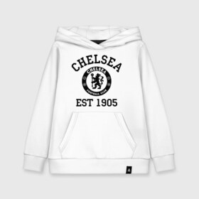 Детская толстовка хлопок с принтом Chelsea 1905 , 100% хлопок | Круглый горловой вырез, эластичные манжеты, пояс, капюшен | 1905 | chelsea | chelsea logo | fc | footbal club | лого | логотип | спорт | футбол | футбольный клуб | челси