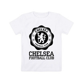 Детская футболка хлопок с принтом Chelsea FC , 100% хлопок | круглый вырез горловины, полуприлегающий силуэт, длина до линии бедер | Тематика изображения на принте: 1905 | chelsea | chelsea logo | fc | footbal club | лого | логотип | спорт | футбол | футбольный клуб | челси