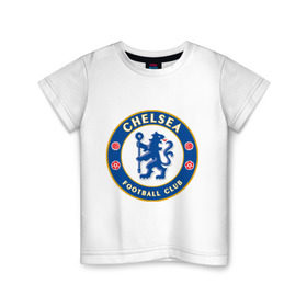 Детская футболка хлопок с принтом Chelsea logo , 100% хлопок | круглый вырез горловины, полуприлегающий силуэт, длина до линии бедер | Тематика изображения на принте: 1905 | chelsea | chelsea logo | fc | footbal club | лого | логотип | спорт | футбол | футбольный клуб | челси