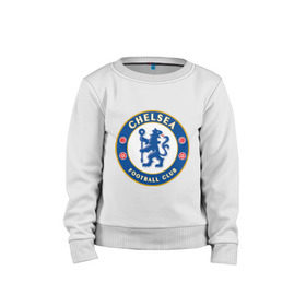 Детский свитшот хлопок с принтом Chelsea logo , 100% хлопок | круглый вырез горловины, эластичные манжеты, пояс и воротник | Тематика изображения на принте: 1905 | chelsea | chelsea logo | fc | footbal club | лого | логотип | спорт | футбол | футбольный клуб | челси