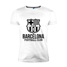 Мужская футболка премиум с принтом Barcelona FC , 92% хлопок, 8% лайкра | приталенный силуэт, круглый вырез ворота, длина до линии бедра, короткий рукав | barcelona | fc | fc barcelona | footbal club | барселона | лого | логотип | спорт | футбол | футбольный клуб