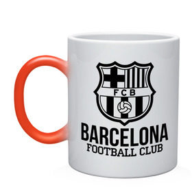 Кружка хамелеон с принтом Barcelona FC , керамика | меняет цвет при нагревании, емкость 330 мл | barcelona | fc | fc barcelona | footbal club | барселона | лого | логотип | спорт | футбол | футбольный клуб