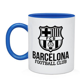 Кружка двухцветная с принтом Barcelona FC , керамика | объем — 330 мл, диаметр — 80 мм. Цветная ручка и кайма сверху, в некоторых цветах — вся внутренняя часть | barcelona | fc | fc barcelona | footbal club | барселона | лого | логотип | спорт | футбол | футбольный клуб