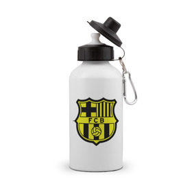 Бутылка спортивная с принтом Barcelona logo , металл | емкость — 500 мл, в комплекте две пластиковые крышки и карабин для крепления | barcelona | fc | fc barcelona | footbal club | барселона | лого | логотип | спорт | футбол | футбольный клуб