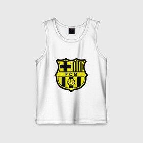 Детская майка хлопок с принтом Barcelona logo ,  |  | barcelona | fc | fc barcelona | footbal club | барселона | лого | логотип | спорт | футбол | футбольный клуб
