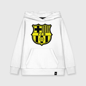 Детская толстовка хлопок с принтом Barcelona logo , 100% хлопок | Круглый горловой вырез, эластичные манжеты, пояс, капюшен | barcelona | fc | fc barcelona | footbal club | барселона | лого | логотип | спорт | футбол | футбольный клуб