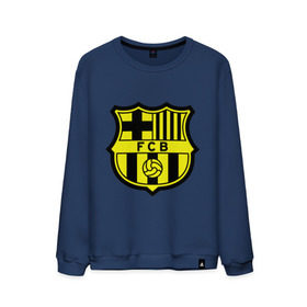 Мужской свитшот хлопок с принтом Barcelona logo , 100% хлопок |  | barcelona | fc | fc barcelona | footbal club | барселона | лого | логотип | спорт | футбол | футбольный клуб