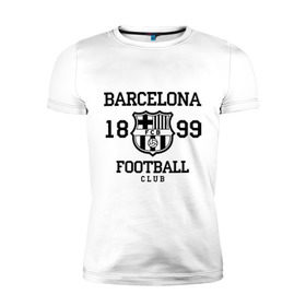Мужская футболка премиум с принтом Barcelona 1899 , 92% хлопок, 8% лайкра | приталенный силуэт, круглый вырез ворота, длина до линии бедра, короткий рукав | barcelona | fc | fc barcelona | footbal club | барселона | лого | логотип | спорт | футбол | футбольный клуб