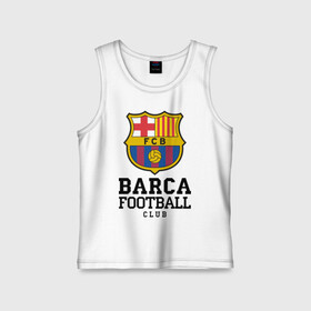 Детская майка хлопок с принтом Barcelona FC ,  |  | barcelona | fc | fc barcelona | footbal club | барселона | лого | логотип | спорт | футбол | футбольный клуб