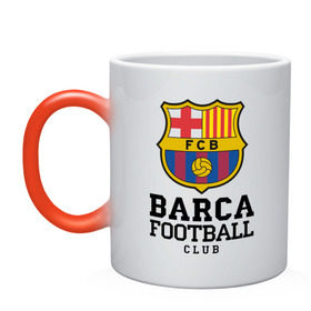 Кружка хамелеон с принтом Barcelona FC , керамика | меняет цвет при нагревании, емкость 330 мл | barcelona | fc | fc barcelona | footbal club | барселона | лого | логотип | спорт | футбол | футбольный клуб