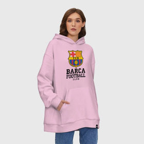 Худи SuperOversize хлопок с принтом Barcelona FC , 70% хлопок, 30% полиэстер, мягкий начес внутри | карман-кенгуру, эластичная резинка на манжетах и по нижней кромке, двухслойный капюшон
 | barcelona | fc | fc barcelona | footbal club | барселона | лого | логотип | спорт | футбол | футбольный клуб