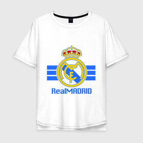 Мужская футболка хлопок Oversize с принтом Real Madrid , 100% хлопок | свободный крой, круглый ворот, “спинка” длиннее передней части | 1902 | fc | footbal club | real madrid | лого | логотип | реал мадрид | спорт | футбол | футбольный клуб