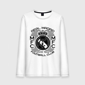 Мужской лонгслив хлопок с принтом Real Madrid , 100% хлопок |  | 1902 | fc | footbal club | real madrid | лого | логотип | реал мадрид | спорт | футбол | футбольный клуб