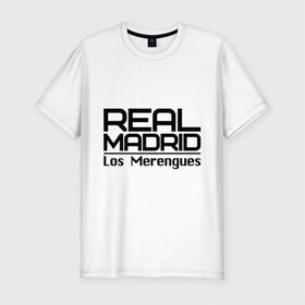 Мужская футболка премиум с принтом Real Madrid , 92% хлопок, 8% лайкра | приталенный силуэт, круглый вырез ворота, длина до линии бедра, короткий рукав | 1902 | fc | footbal club | real madrid | лого | логотип | реал мадрид | спорт | футбол | футбольный клуб
