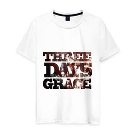 Мужская футболка хлопок с принтом Three days grace (dark) , 100% хлопок | прямой крой, круглый вырез горловины, длина до линии бедер, слегка спущенное плечо. | Тематика изображения на принте: three days grace