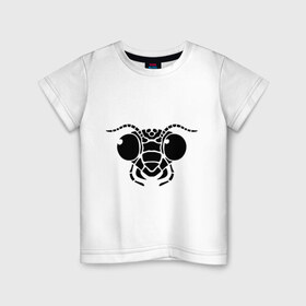 Детская футболка хлопок с принтом Насекомое , 100% хлопок | круглый вырез горловины, полуприлегающий силуэт, длина до линии бедер | голова | муравей | муха | насекомое