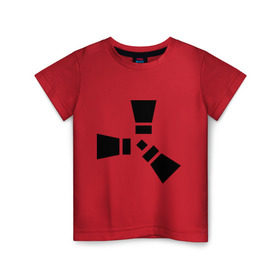 Детская футболка хлопок с принтом Rust , 100% хлопок | круглый вырез горловины, полуприлегающий силуэт, длина до линии бедер | playrust | rust | раст
