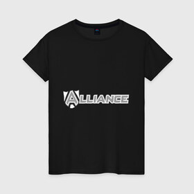 Женская футболка хлопок с принтом Дота 2 Альянс , 100% хлопок | прямой крой, круглый вырез горловины, длина до линии бедер, слегка спущенное плечо | alliance | dota | dota2 | альянс | дота | дота2