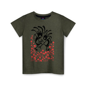 Детская футболка хлопок с принтом Грибочки , 100% хлопок | круглый вырез горловины, полуприлегающий силуэт, длина до линии бедер | грибочки | грибы | клуб | пара | свет | танцор | танцы