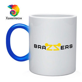 Кружка хамелеон с принтом Brazzers , керамика | меняет цвет при нагревании, емкость 330 мл | brazzers