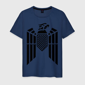 Мужская футболка хлопок с принтом Немецкий гербовый орел , 100% хлопок | прямой крой, круглый вырез горловины, длина до линии бедер, слегка спущенное плечо. | геральдика | герб | орел | птица