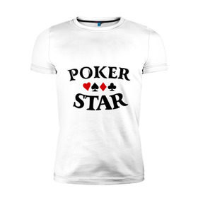 Мужская футболка премиум с принтом Poker Stars , 92% хлопок, 8% лайкра | приталенный силуэт, круглый вырез ворота, длина до линии бедра, короткий рукав | poker | stars | пики | покер | старс