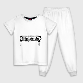 Детская пижама хлопок с принтом Nintendo , 100% хлопок |  брюки и футболка прямого кроя, без карманов, на брюках мягкая резинка на поясе и по низу штанин
 | баста | ноггано