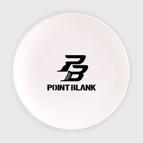 Тарелка с принтом Point Blank , фарфор | диаметр - 210 мм
диаметр для нанесения принта - 120 мм | pb | поинт блэнк