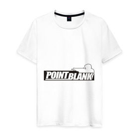 Мужская футболка хлопок с принтом Point Blank , 100% хлопок | прямой крой, круглый вырез горловины, длина до линии бедер, слегка спущенное плечо. | 