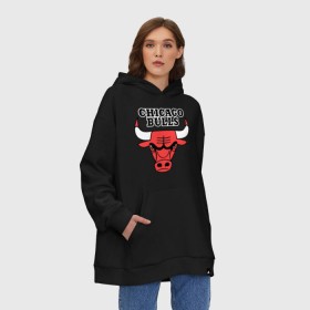 Худи SuperOversize хлопок с принтом Chicago Bulls , 70% хлопок, 30% полиэстер, мягкий начес внутри | карман-кенгуру, эластичная резинка на манжетах и по нижней кромке, двухслойный капюшон
 | Тематика изображения на принте: chicago bulls | newtop | swag | swag style | toplanding | одежда сваг | сваг | сваг стиль | свег | свог | свэг | чикаго булз