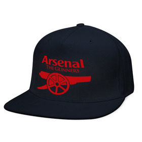 Кепка снепбек с прямым козырьком с принтом Arsenal , хлопок 100% |  | арсенал | лондон