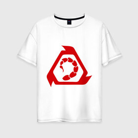 Женская футболка хлопок Oversize с принтом Сommand & conquer Brotherhood , 100% хлопок | свободный крой, круглый ворот, спущенный рукав, длина до линии бедер
 | command | conquer | игра | эмблема