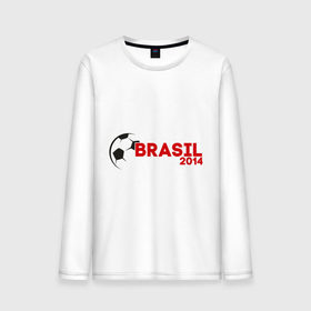 Мужской лонгслив хлопок с принтом BRASIL 2014 , 100% хлопок |  | бразилия