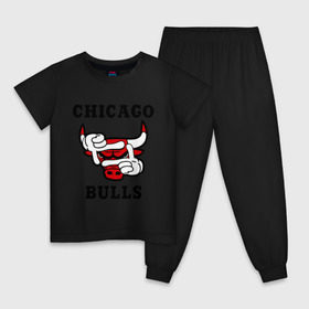 Детская пижама хлопок с принтом Chicago Bulls Swag , 100% хлопок |  брюки и футболка прямого кроя, без карманов, на брюках мягкая резинка на поясе и по низу штанин
 | Тематика изображения на принте: bulls | chicago | new | swag | буллс | чикаго