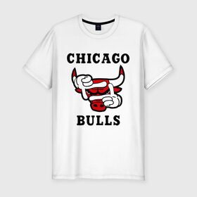 Мужская футболка премиум с принтом Chicago Bulls Swag , 92% хлопок, 8% лайкра | приталенный силуэт, круглый вырез ворота, длина до линии бедра, короткий рукав | bulls | chicago | new | swag | буллс | чикаго
