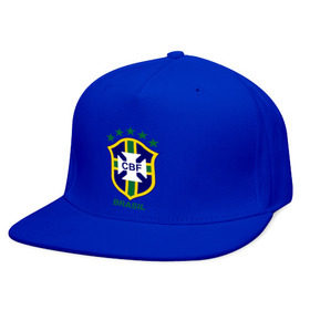 Кепка снепбек с прямым козырьком с принтом Сборная Бразилии по футболу , хлопок 100% |  | бразилия