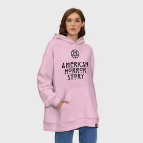 Худи SuperOversize хлопок с принтом American horror story , 70% хлопок, 30% полиэстер, мягкий начес внутри | карман-кенгуру, эластичная резинка на манжетах и по нижней кромке, двухслойный капюшон
 | american horror story | coven | voodoo | американская история ужасов | ведьма | ведьмы | вуду | колдовство | колдуньи | колдунья | магия | пентограмма | триллер | ужасы | худу