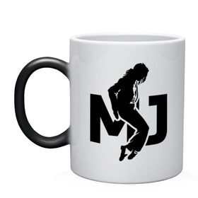 Кружка хамелеон с принтом Майкл Джексон , керамика | меняет цвет при нагревании, емкость 330 мл | jackson | king | michael | music | pop | джексон | джэксон | король | майкл | музыка | поп | попса