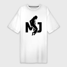 Платье-футболка хлопок с принтом Майкл Джексон ,  |  | jackson | king | michael | music | pop | джексон | джэксон | король | майкл | музыка | поп | попса