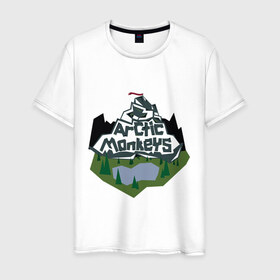 Мужская футболка хлопок с принтом Arctic monkeys mountain , 100% хлопок | прямой крой, круглый вырез горловины, длина до линии бедер, слегка спущенное плечо. | arctic monkeys
