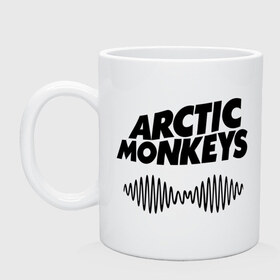 Кружка с принтом Arctic monkeys wave , керамика | объем — 330 мл, диаметр — 80 мм. Принт наносится на бока кружки, можно сделать два разных изображения | arctic monkeys