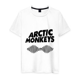 Мужская футболка хлопок с принтом Arctic monkeys wave , 100% хлопок | прямой крой, круглый вырез горловины, длина до линии бедер, слегка спущенное плечо. | arctic monkeys