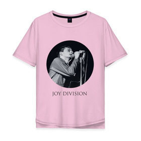 Мужская футболка хлопок Oversize с принтом Joy division круг , 100% хлопок | свободный крой, круглый ворот, “спинка” длиннее передней части | Тематика изображения на принте: joy division