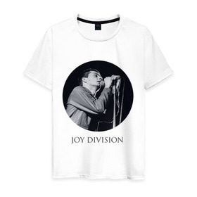 Мужская футболка хлопок с принтом Joy division круг , 100% хлопок | прямой крой, круглый вырез горловины, длина до линии бедер, слегка спущенное плечо. | joy division