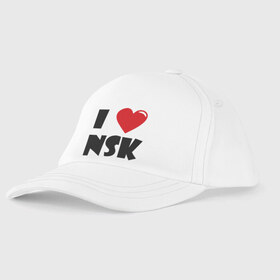 Детская бейсболка с принтом I LOVE NSK , 100% хлопок | классический козырек, металлическая застежка-регулятор размера | Тематика изображения на принте: новосибирск | нск | россия | сибирь | я люблю.