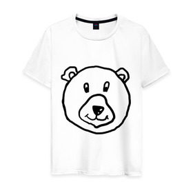 Мужская футболка хлопок с принтом Медведь , 100% хлопок | прямой крой, круглый вырез горловины, длина до линии бедер, слегка спущенное плечо. | Тематика изображения на принте: русь