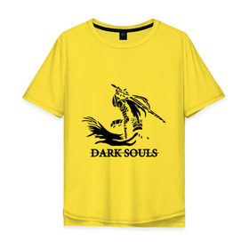 Мужская футболка хлопок Oversize с принтом Dark Souls , 100% хлопок | свободный крой, круглый ворот, “спинка” длиннее передней части | dark souls