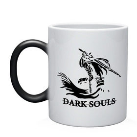 Кружка хамелеон с принтом Dark Souls , керамика | меняет цвет при нагревании, емкость 330 мл | dark souls