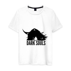 Мужская футболка хлопок с принтом Dark Souls , 100% хлопок | прямой крой, круглый вырез горловины, длина до линии бедер, слегка спущенное плечо. | dark souls | praise the sun | you died | дарк соулс | темные души