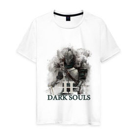 Мужская футболка хлопок с принтом Dark Souls , 100% хлопок | прямой крой, круглый вырез горловины, длина до линии бедер, слегка спущенное плечо. | dark souls | praise the sun | you died | дарк соулс